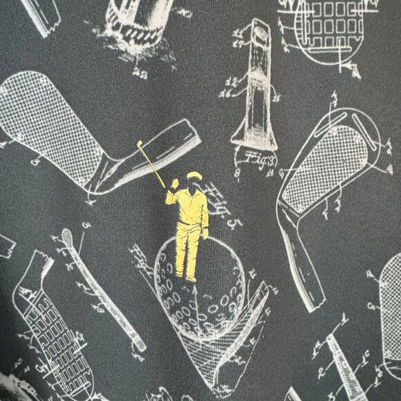 William Murray Men’s M Golf Polo Shirt Blue Golf Club Print Stretch Performance - Picture 11 of 11